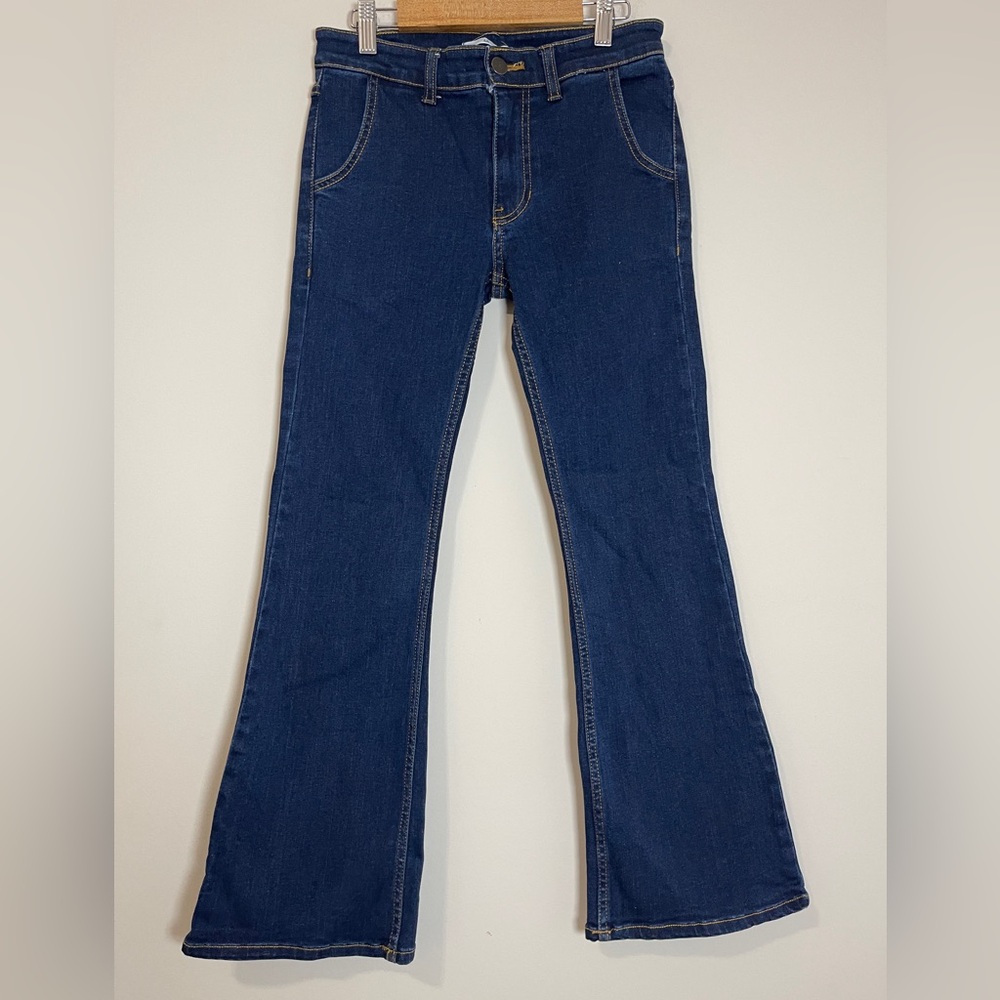 Arte Artelier Womens Jeans Size 1 Blue Dark Wash Flare Leg Denim Bottoms